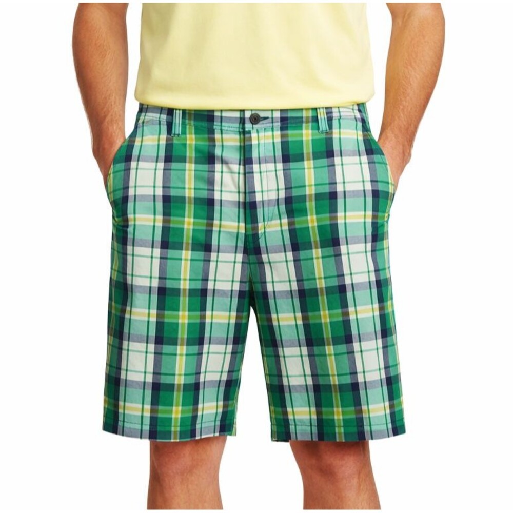 Izod Plaid 11" Bermuda Shorts Mens 36 Golf Classic Americana Nautical Preppy NEW